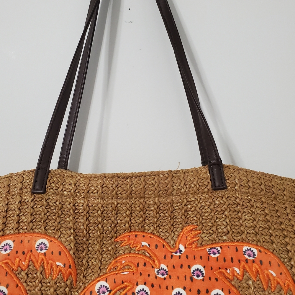 Vera Bradley Rio Rosie Large Straw Tote Bag - Picture 3 of 12